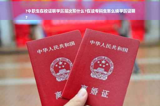 ?中职生在校证明学历层次写什么?在读专科生怎么填学历证明
?