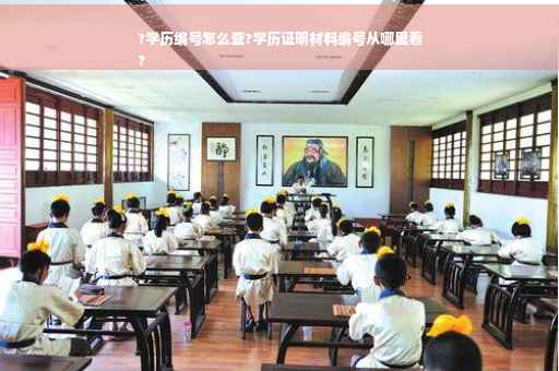 ?学历编号怎么查?学历证明材料编号从哪里看
?