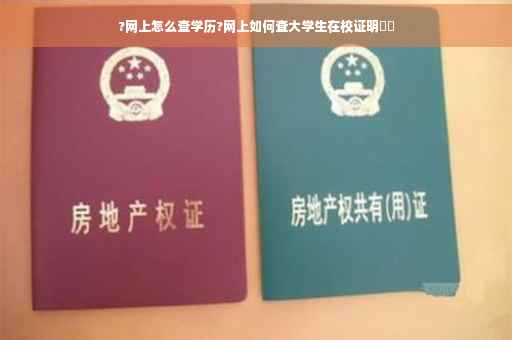 ?网上怎么查学历?网上如何查大学生在校证明⚡️