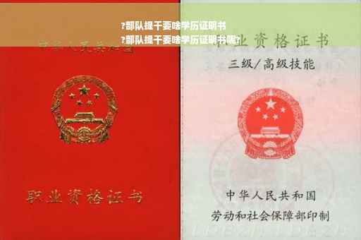 ?部队提干要啥学历证明书
?部队提干要啥学历证明书呢?
