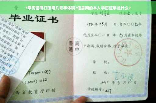 ?学历证明打印用几号字体啊?信息网的本人学历证明是什么?