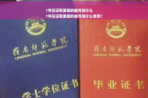 ?学历证明里面的编号是什么
?学历证明里面的编号是什么意思? ?学历证明里面的编号是什么
?学历证明里面的编号是什么意思?