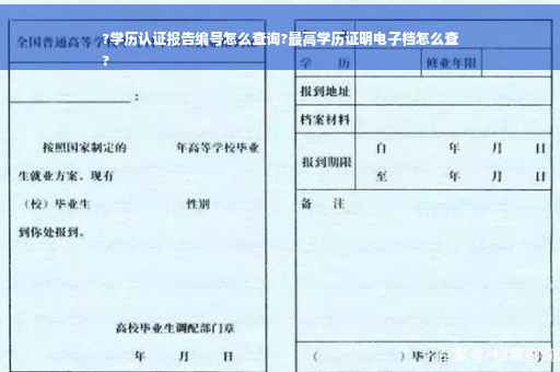 ?学历认证报告编号怎么查询?最高学历证明电子档怎么查
?