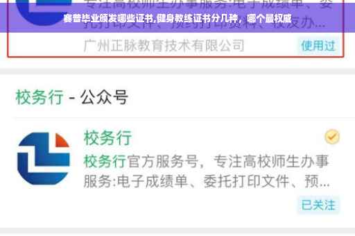 赛普毕业颁发哪些证书,健身教练证书分几种，哪个最权威