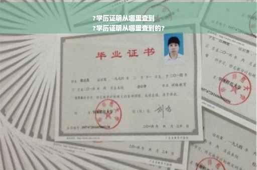 ?学历证明从哪里查到
?学历证明从哪里查到的?