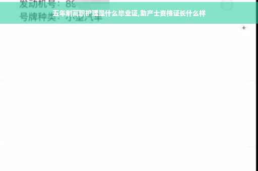 五年制高职护理是什么毕业证,助产士资格证长什么样