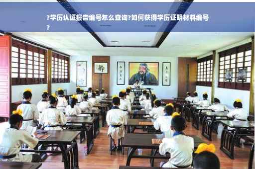 ?学历认证报告编号怎么查询?如何获得学历证明材料编号
?