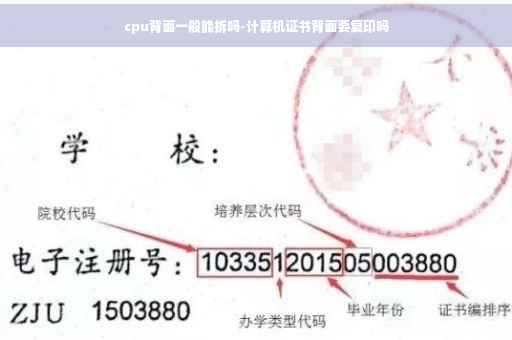 cpu背面一般能拆吗-计算机证书背面要复印吗