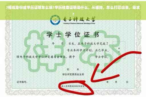 ?相应身份或学历证明怎么填?学历核查证明是什么，从哪找，怎么打印出来，急求?