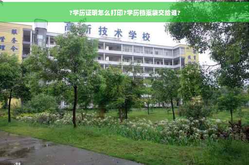 ?学历证明怎么打印?学历档案袋交给谁?