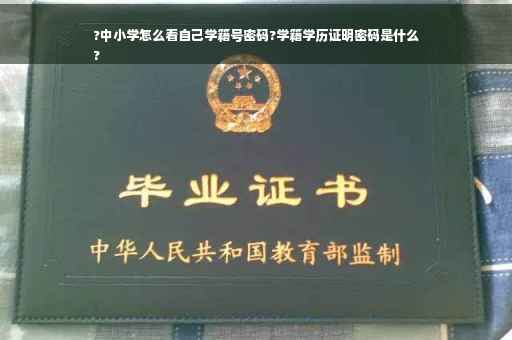 ?中小学怎么看自己学籍号密码?学籍学历证明密码是什么
?