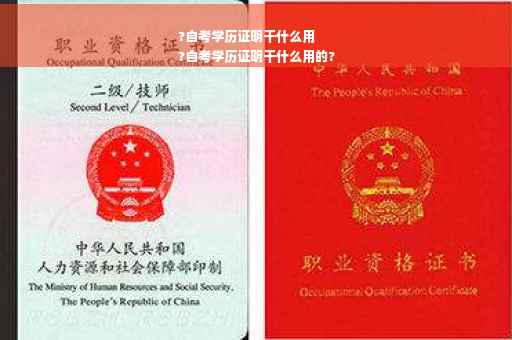 ?自考学历证明干什么用
?自考学历证明干什么用的?