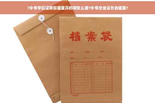 ?中专学历证明在哪里开的呢怎么查?中专毕业证书去哪里?