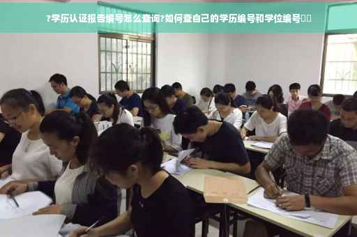 ?学历认证报告编号怎么查询?如何查自己的学历编号和学位编号⚡️
