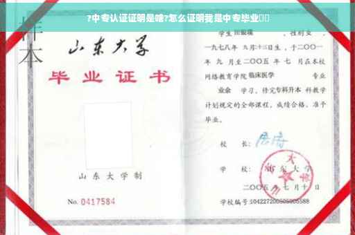 ?中专认证证明是啥?怎么证明我是中专毕业⚡️