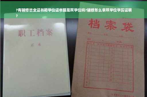 ?有辅修毕业证书和学位证书算是双学位吗?辅修怎么拿双学位学历证明
?