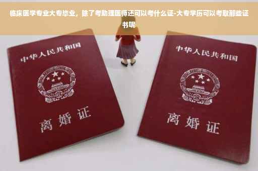 临床医学专业大专毕业，除了考助理医师还可以考什么证-大专学历可以考取那些证书呢