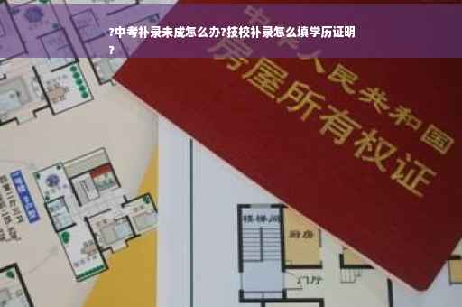 ?中考补录未成怎么办?技校补录怎么填学历证明
?