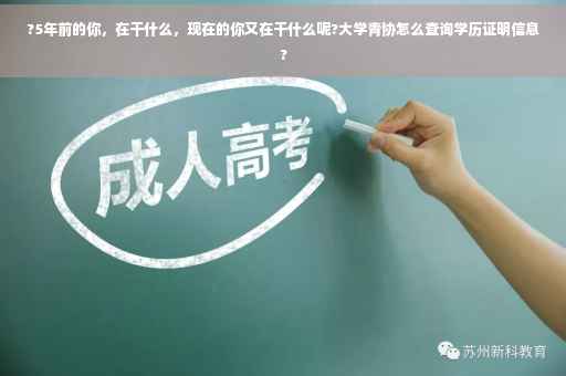 ?5年前的你，在干什么，现在的你又在干什么呢?大学青协怎么查询学历证明信息?