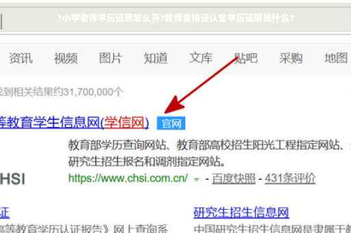 ?小学老师学历证明怎么开?教师资格证认定学历证明是什么?