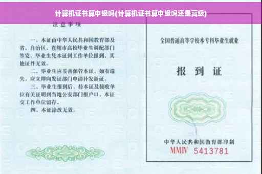 计算机证书算中级吗(计算机证书算中级吗还是高级)