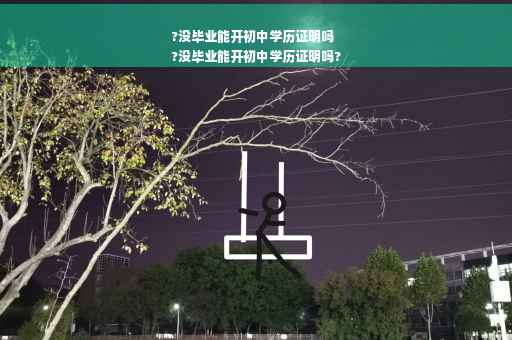 ?没毕业能开初中学历证明吗
?没毕业能开初中学历证明吗?
