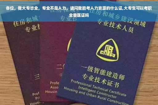 各位，我大专毕业，专业不是人力，请问我能考人力资源的什么证,大专生可以考职业兽医证吗
