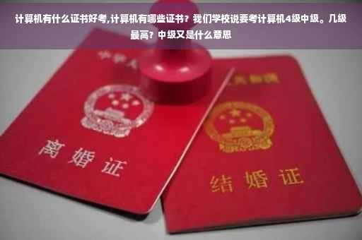计算机有什么证书好考,计算机有哪些证书？我们学校说要考计算机4级中级。几级最高？中级又是什么意思