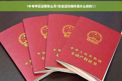 ?中专学历证明怎么开?毕业证扫描件是什么样的⚡️