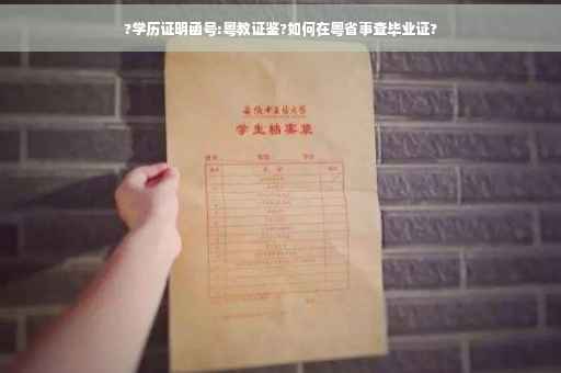 ?学历证明函号:粤教证鉴?如何在粤省事查毕业证?