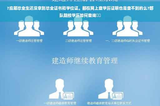 ?应届毕业生还没拿到毕业证书和学位证。那在网上查学历证明也是查不到的么?部队院校学历如何查询⚡️