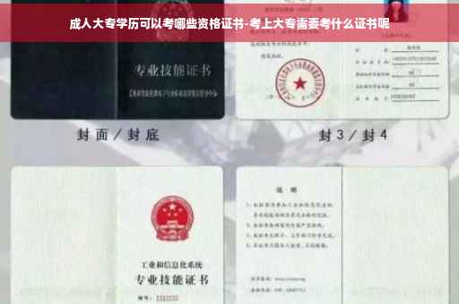 成人大专学历可以考哪些资格证书-考上大专需要考什么证书呢