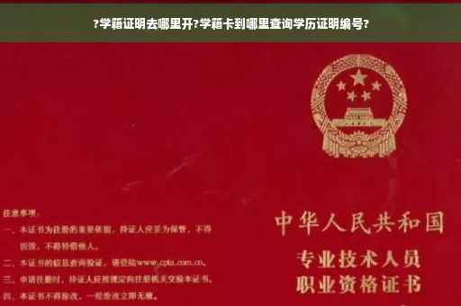 ?学籍证明去哪里开?学籍卡到哪里查询学历证明编号?