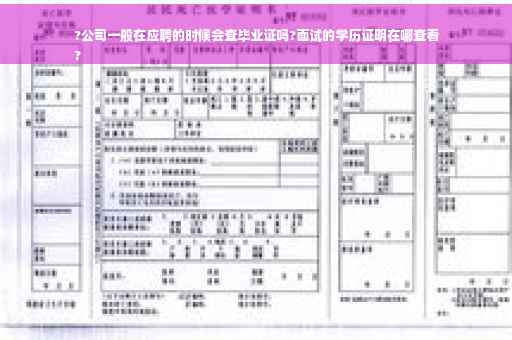 ?公司一般在应聘的时候会查毕业证吗?面试的学历证明在哪查看
?