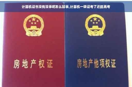 计算机证书没有没事吧怎么回事,计算机一级证考了还能再考