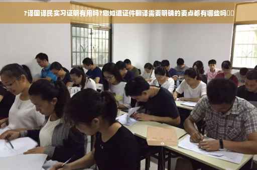 ?译国译民实习证明有用吗?您知道证件翻译需要明确的要点都有哪些吗⚡️