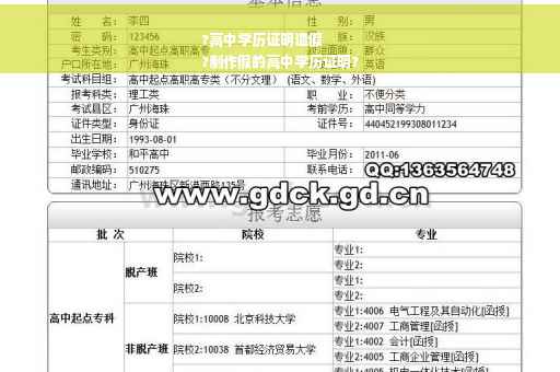 ?高中学历证明造假
?制作假的高中学历证明?