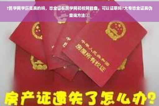 ?民学网学历是真的吗，毕业证在民学网和校网能查，可以证明吗?大专毕业证真伪查询方法⚡️