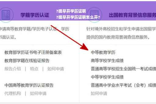 ?提早开学历证明
?提早开学历证明怎么开?