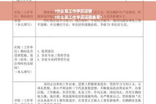 ?什么是工作学历证明
?什么是工作学历证明编号?