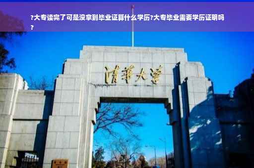 ?大专读完了可是没拿到毕业证算什么学历?大专毕业需要学历证明吗
?