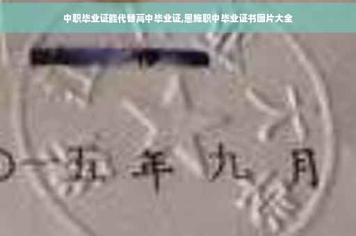 中职毕业证能代替高中毕业证,恩施职中毕业证书图片大全