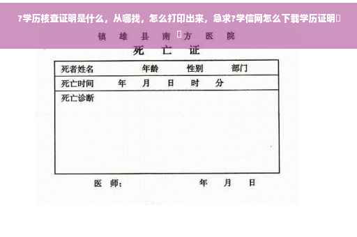 ?学历核查证明是什么，从哪找，怎么打印出来，急求?学信网怎么下载学历证明⚡️