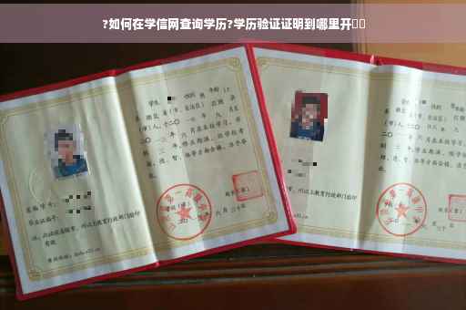?如何在学信网查询学历?学历验证证明到哪里开⚡️