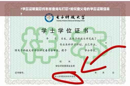 ?学历证明复印件怎样查询与打印?如何查父母的学历证明信息
?