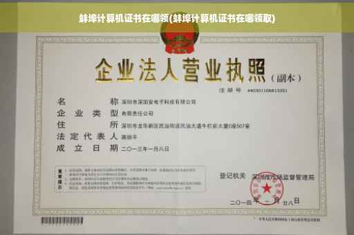 蚌埠计算机证书在哪领(蚌埠计算机证书在哪领取)