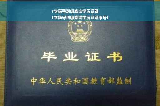 ?学籍号到哪查询学历证明
?学籍号到哪查询学历证明编号?