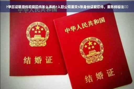 ?学历证明原件和复印件怎么弄的?入职公司要交5张身份证复印件，要怎样标注⚡️