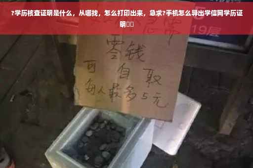 ?学历核查证明是什么，从哪找，怎么打印出来，急求?手机怎么导出学信网学历证明⚡️