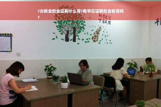 ?办就业创业证有什么用?有学历证明创业有用吗
?